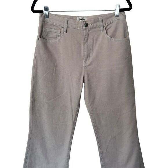 Joie Stretch Flat Front Relaxed Fit Bootcut Jeans Beige Denim Light Wash Size 6 - Picture 3 of 14